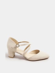 Long Tall Sally Nude Cross Strap Maryjane Pumps - Image 3 of 5