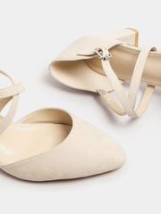 Long Tall Sally Nude Cross Strap Maryjane Pumps - Image 5 of 5