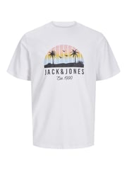 JACK & JONES Junior Blue 100% Cotton Palm Print Short Sleeve T-Shirt - Image 2 of 4