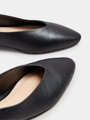 Long Tall Sally Black Low Block Almond Court Shoes - Image 5 of 6