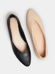 Long Tall Sally Black Low Block Almond Court Shoes - Image 6 of 6