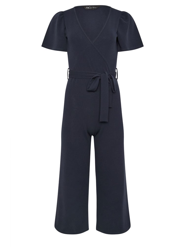 M&Co Blue Petite Crop Jumpsuit - Image 5 of 5