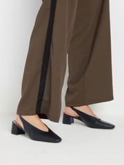 Long Tall Sally Black Slingback Mid Block Shoes - Image 1 of 5