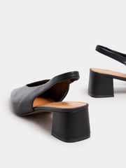 Long Tall Sally Black Slingback Mid Block Shoes - Image 4 of 5