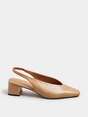 Long Tall Sally Natural Slingback Mid Block Shoes - Image 2 of 5