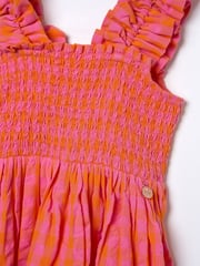 Angel & Rocket Orange Bella Ric Rac Midi 100% Cotton Dress - Image 7 of 7
