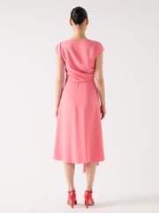 LK Bennett Pink Moon Desert Viscose Blend Contrasting Crepe Dress - Image 3 of 4