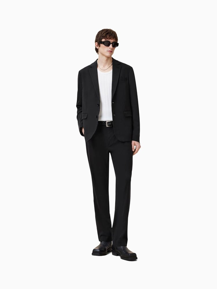 AllSaints Black Bay Trousers - Image 1 of 8