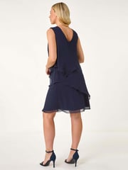Roman Blue Petite Trim Layer Shift Dress - Image 2 of 5