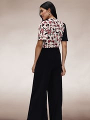Hot Squash Black Overwrap Print Jumpsuit - Image 5 of 5