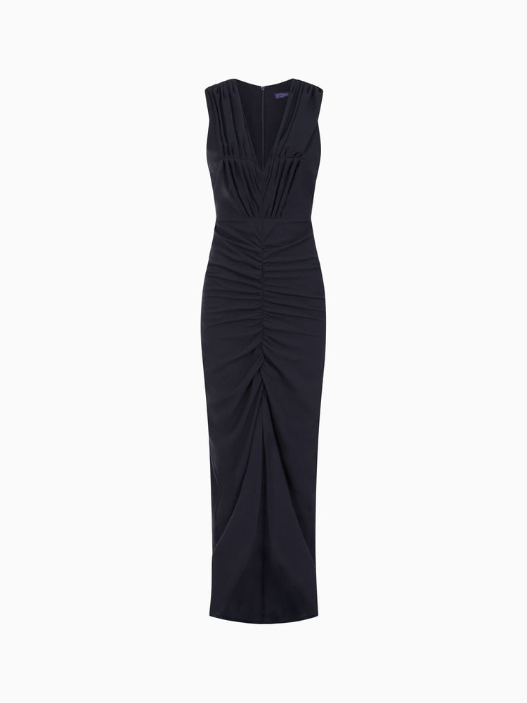Hot Squash Deep V-Neck Ruched Dress - Image 6 of 6