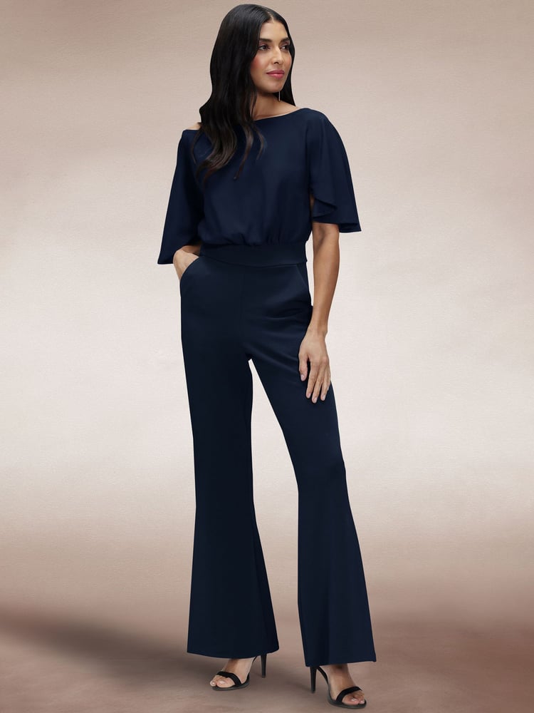 Hot Squash Blue Drop Shoulder Jumpsuit - Image 2 of 7