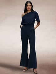 Hot Squash Blue Drop Shoulder Jumpsuit - Image 4 of 7
