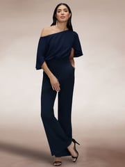 Hot Squash Blue Drop Shoulder Jumpsuit - Image 5 of 7