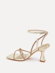 Linzi Gold Entice Diamante Embellished Strappy Heeled Sandals - Image 4 of 5