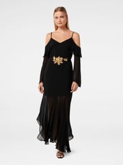 Forever New Black Astrid Boho Ruffle Maxi Dress - Image 1 of 4