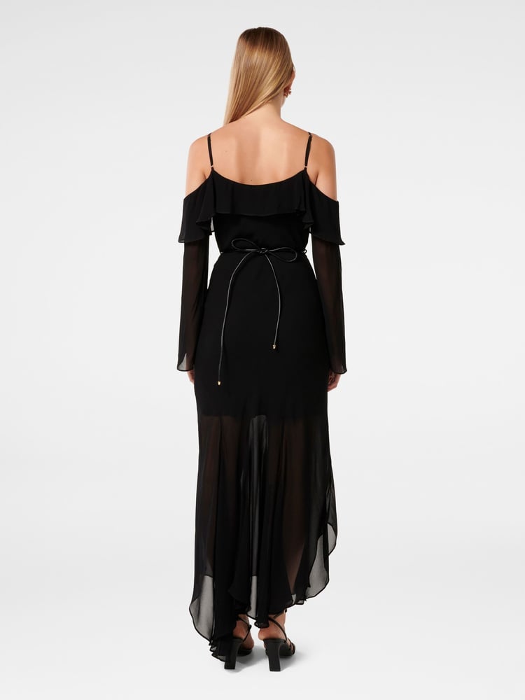 Forever New Black Astrid Boho Ruffle Maxi Dress - Image 2 of 4