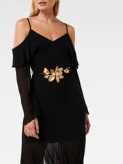 Forever New Black Astrid Boho Ruffle Maxi Dress - Image 3 of 4