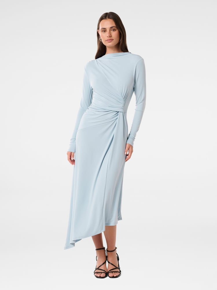 Forever New Blue Ava Twist Waist Midi Dress - Image 1 of 3