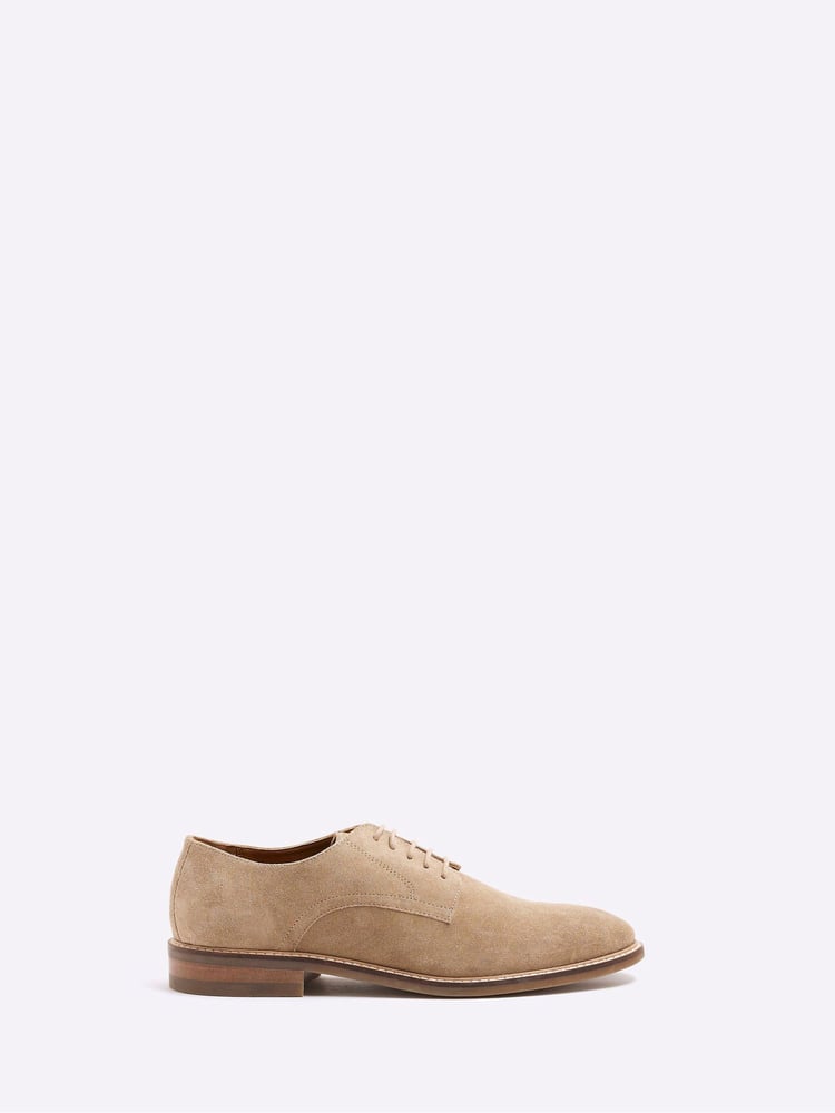 River Island Natural Suede Derby Shoes - Image 1 of 5