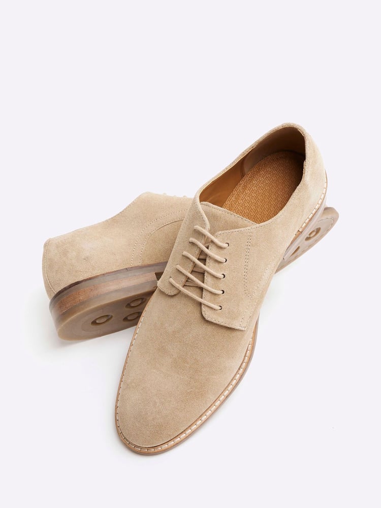 River Island Natural Suede Derby Shoes - Image 5 of 5