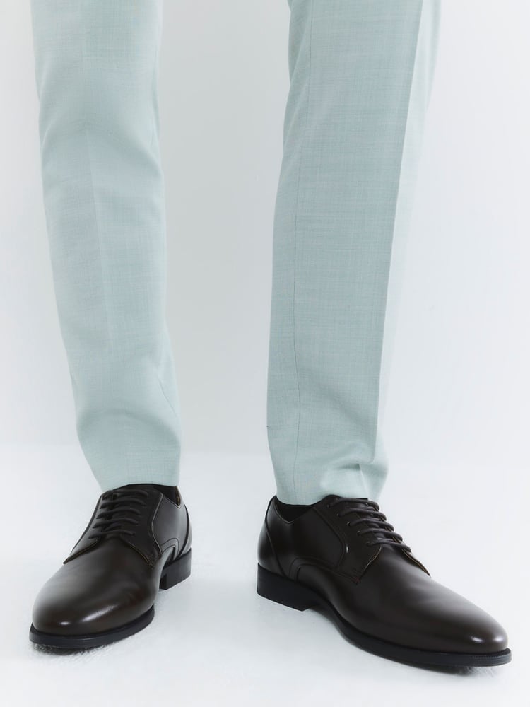 River Island Dark Brown Check Suit Jacket - Image 6 of 6