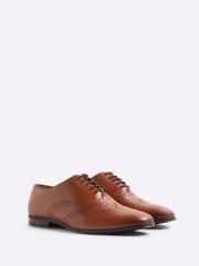 River Island Brown Wide Fit Brogues Shoes - Image 3 of 6