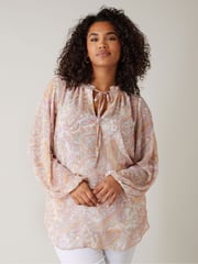 Evans Tie-Neck Long Sleeve Blouse - Image 1 of 4