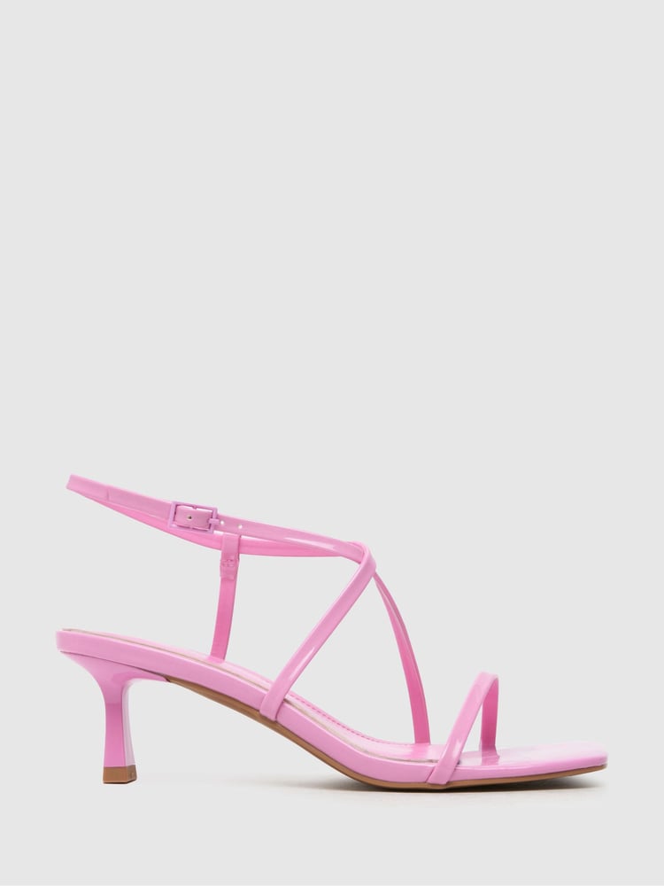 Schuh Pink Serenity Kitten Heel Sandals - Image 1 of 4