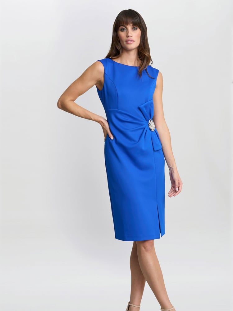 Elsie Wrap Dress With Embellishment - Image 1 of 4