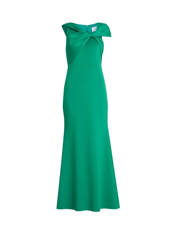 Gina Bacconi Green Willow Twist Knot Maxi Dress - Image 5 of 5