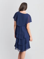 Gina Bacconi Blue Bella Georgette Tiered Dress - Image 3 of 6