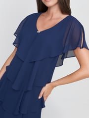 Gina Bacconi Blue Bella Georgette Tiered Dress - Image 4 of 6
