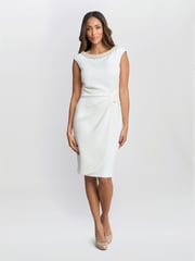 Gina Bacconi Sansa Wrap Dress With Beaded Neck - Image 3 of 6