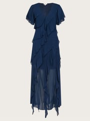 Monsoon Blue Renata Ruffle Maxi Dress - Image 5 of 5