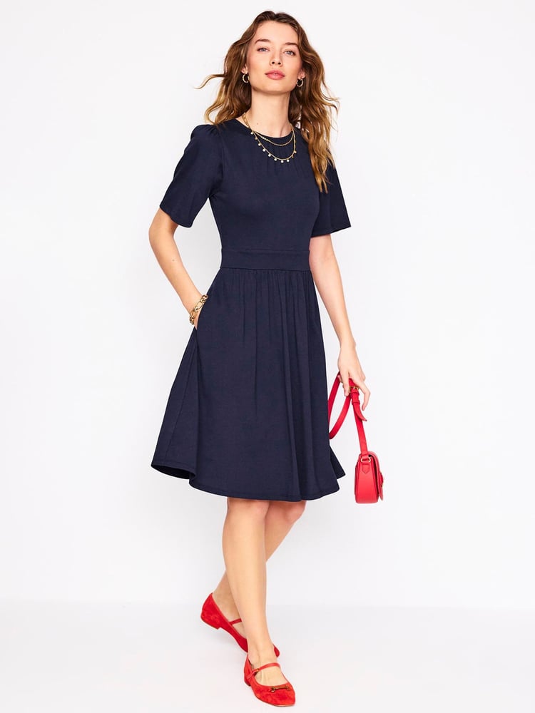 Boden Blue Louisa Short Jersey Dress - Image 1 of 5