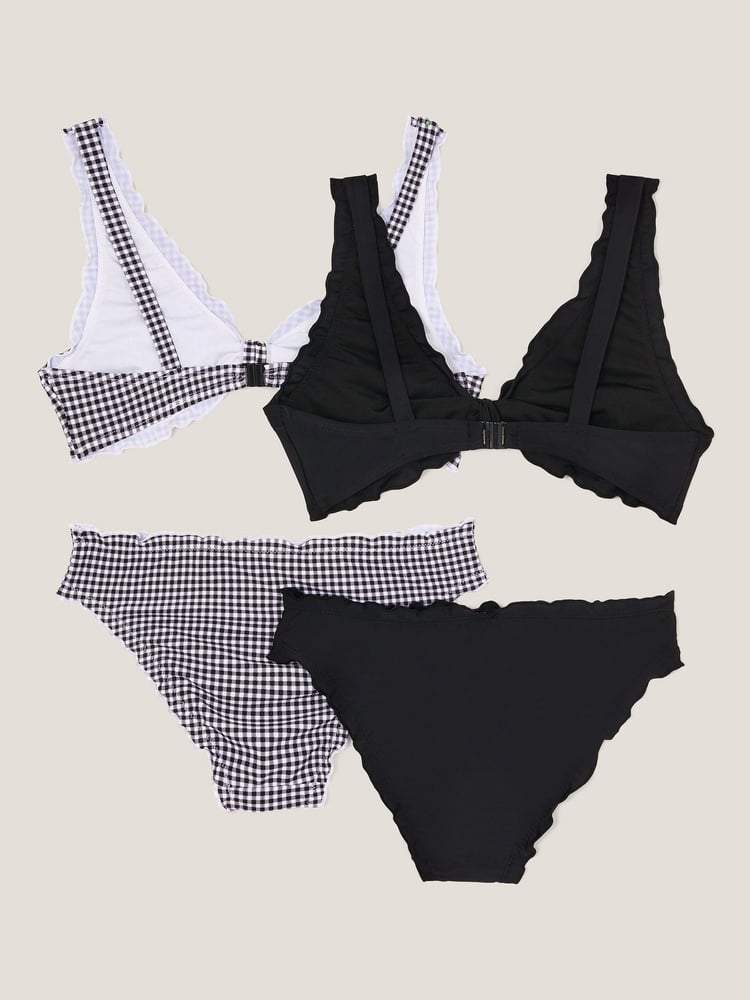 Monsoon Black Embroidered Frill Bikinis Sets 2 Pack - Image 2 of 3
