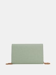 Novo Green Arizona Bow Detail Clutch Bag - Image 4 of 5