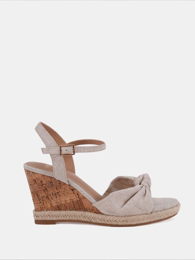 Novo Natural Bloom Knot Cork Wedge Sandals - Image 2 of 6