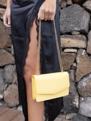 Novo Yellow Arianna Chain Shoulder Bag - Image 1 of 5