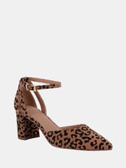 Novo Brown Wide Fit Imelda Two Part Ankle Strap Courts - Image 3 of 6