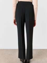 Whistles Black Corinna Belted Crepe Trousers - Image 3 of 5