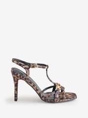 Sosandar Natural Strappy Square Toe Sandals - Image 1 of 4