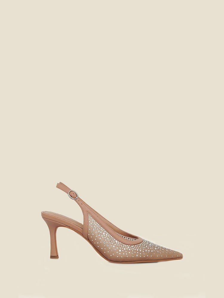 Sosandar Natural Sparkle Slingback Court Heels - Image 1 of 4