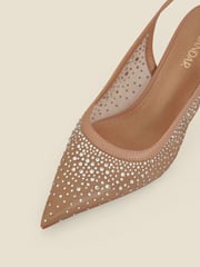 Sosandar Natural Sparkle Slingback Court Heels - Image 4 of 4
