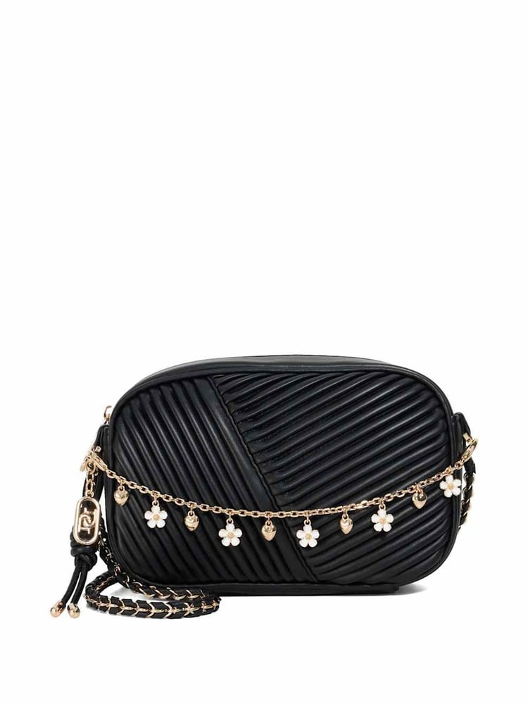 Dune London Black Chancery Small Plisse Premium Cross-Body Bag - Image 1 of 5