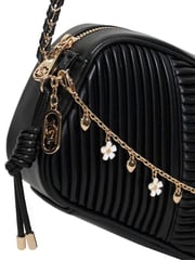 Dune London Black Chancery Small Plisse Premium Cross-Body Bag - Image 4 of 5