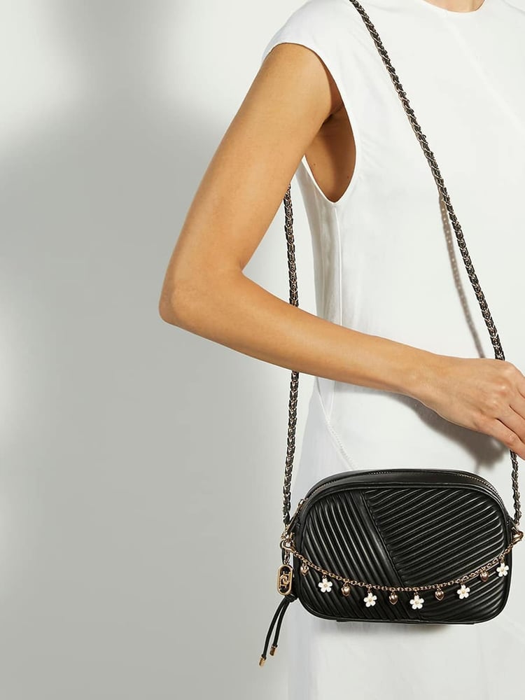 Dune London Black Chancery Small Plisse Premium Cross-Body Bag - Image 5 of 5