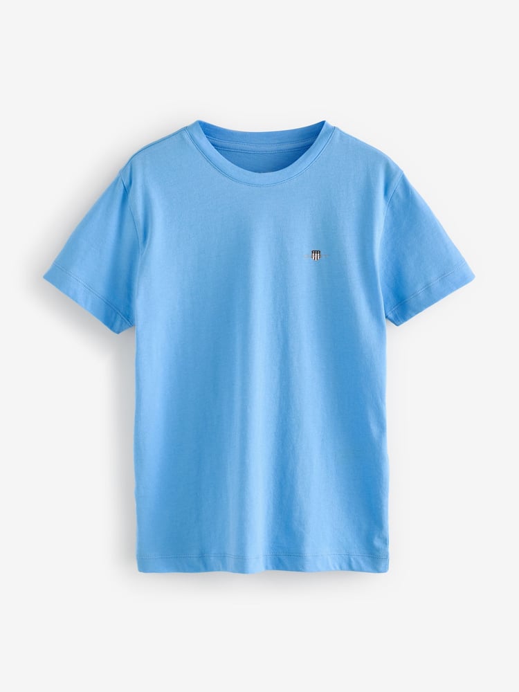 GANT Blue Crew Neck 100% Cotton T-Shirts 2 Pack - Image 3 of 3