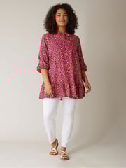 Evans Tie-Neck Frilled Hem Tunic - Image 2 of 4